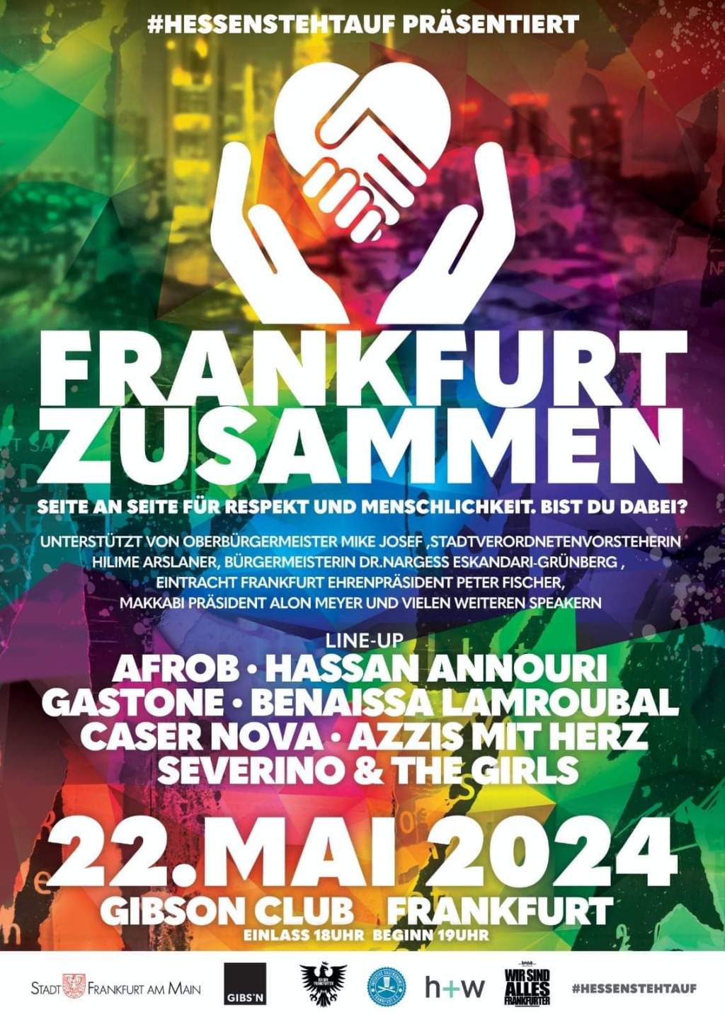 Frankfurt zusammen – Seite an Seite für Respekt und&nbsp;Menschlichkeit